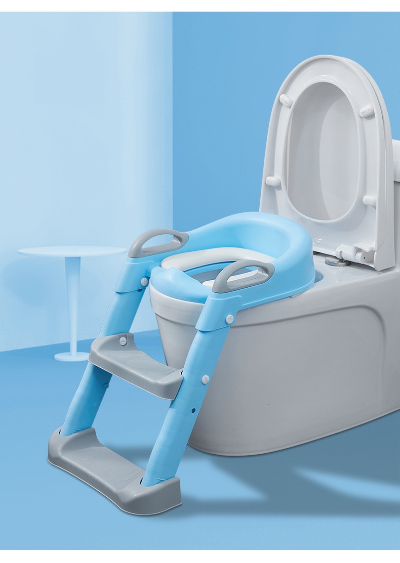 Folding Infant Potty Seat Urinal Backrest Training Chair with Step Stool Ladder for Baby Toddlers Boys Girls Safe Toilet Potties